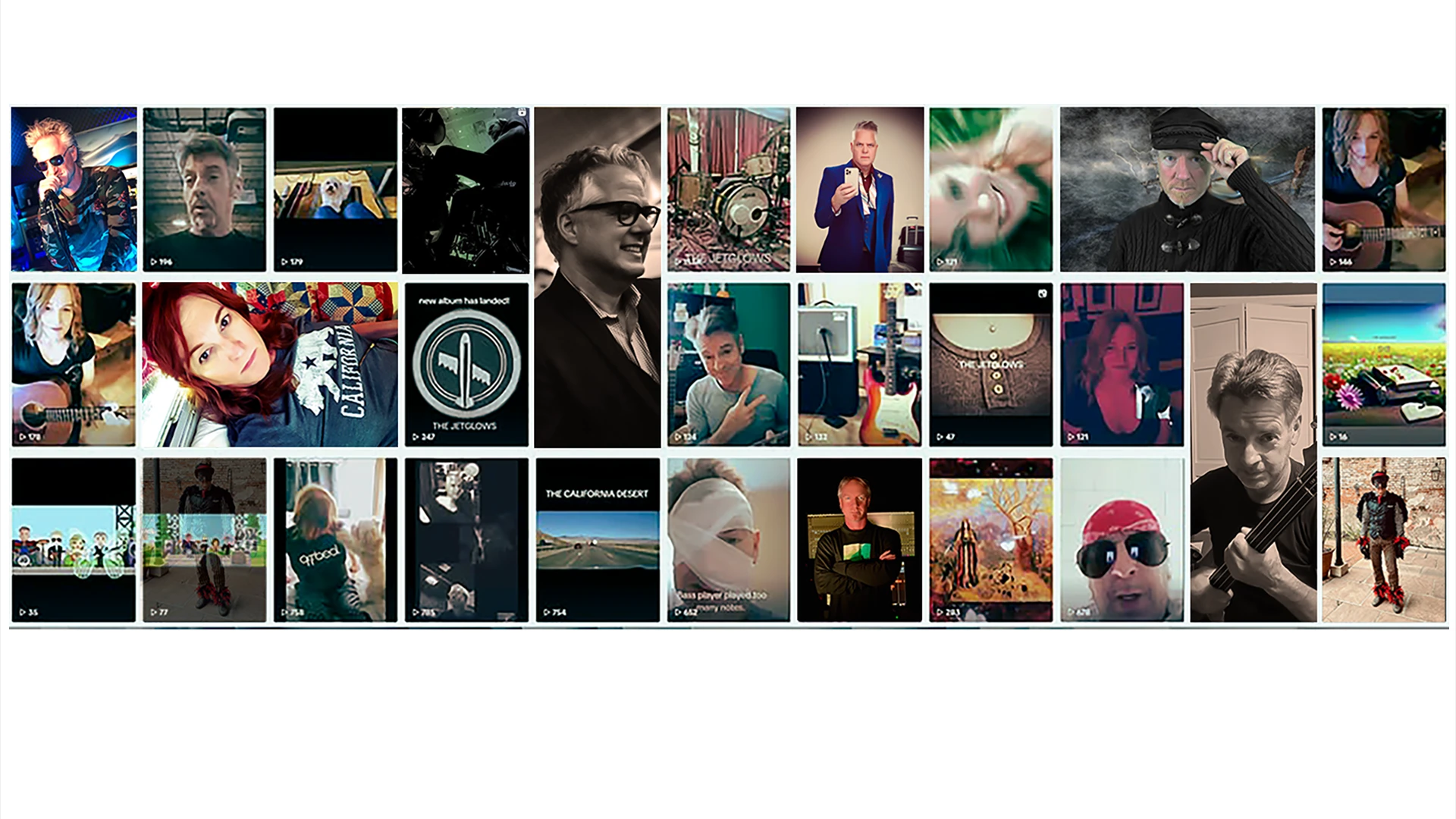 The Jetglows bands member collage